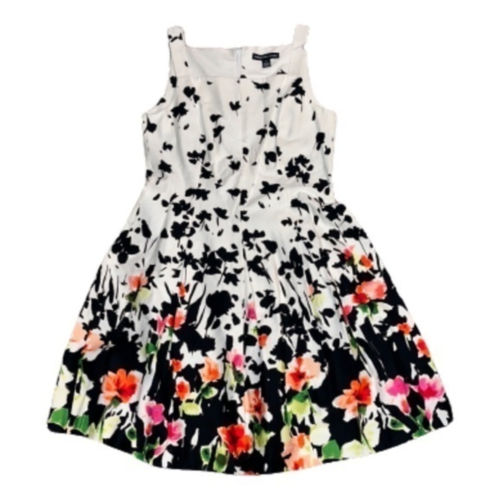American Living square neck floral fit n flare midi dress size 10